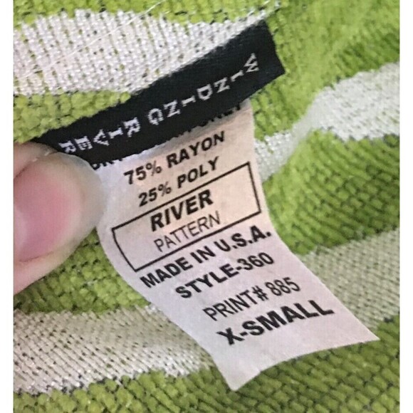 Winding River Cardigan Women's Size XS Green White Stripes River Pattern - Picture 5 of 6